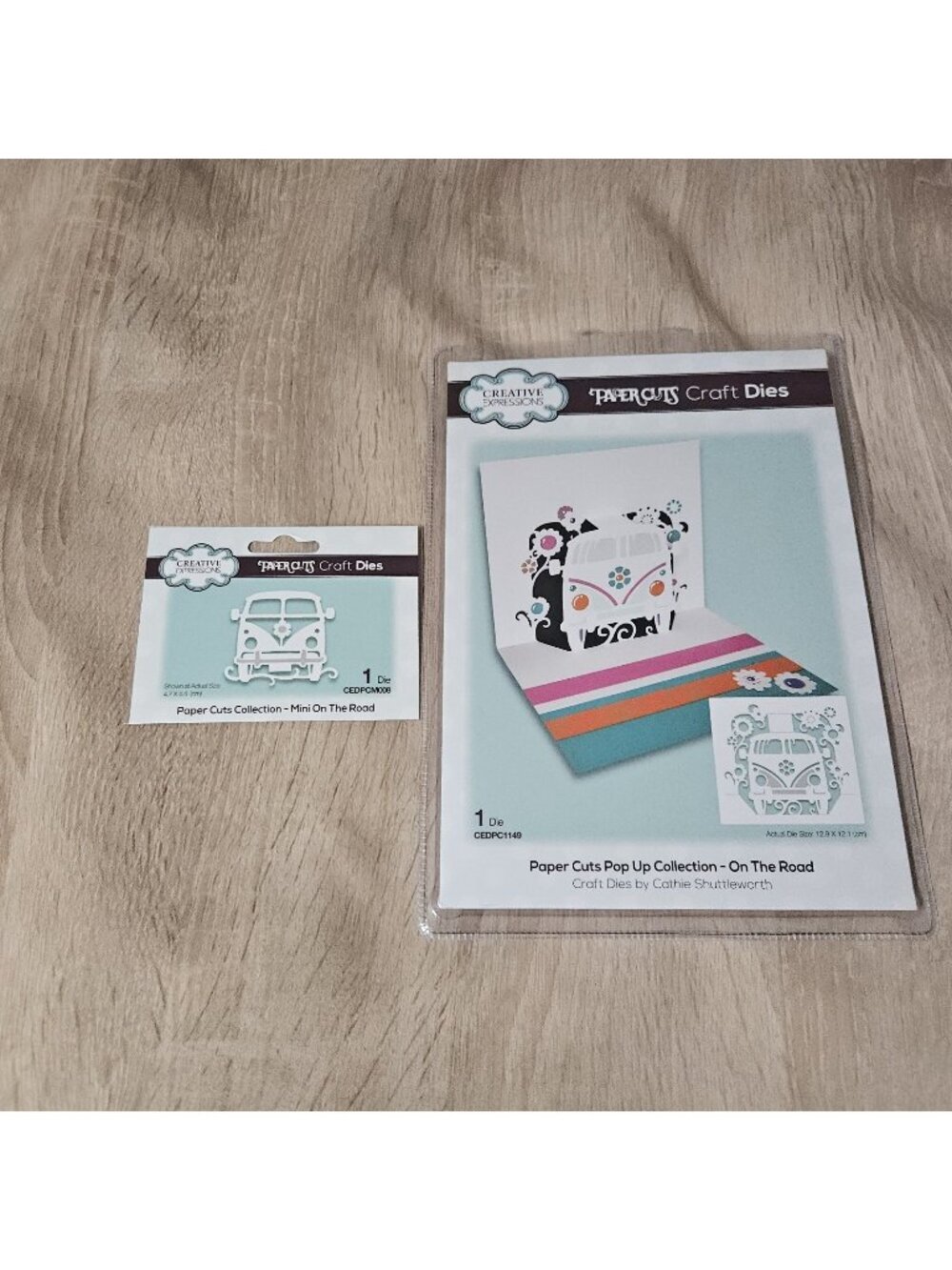 Creative Expressions Paper Cuts Pop Up Collection On The Road VW Bug Van Dies